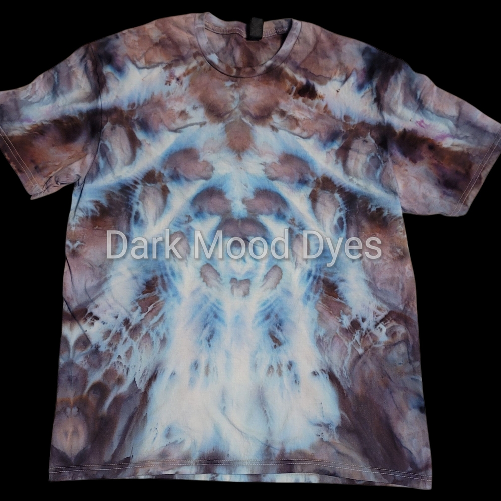 Unisex Tie-Dye Shirt - Blue and Brown